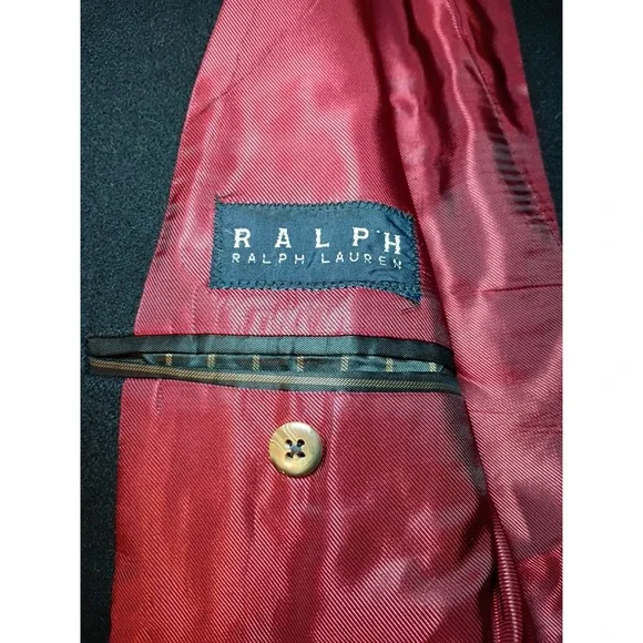 Ralph Lauren Blazer Mens 42R Black Loro Piana 100% Camel Hair Two Button Coat